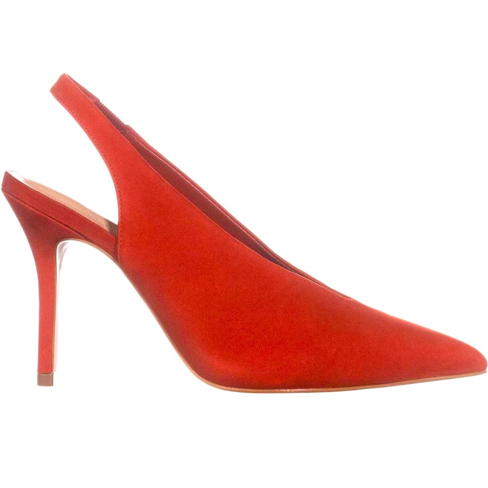 ALDO Minett Slingback Heels Pumps Burnt Red Orange Suede. Brand New w/ Box Sz 9 - Picture 4 of 6